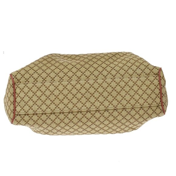 GUCCI Diamante Sukey Shoulder Bag Charm Canvas Leather Brown Pink 84KB255 - Picture 6 of 16